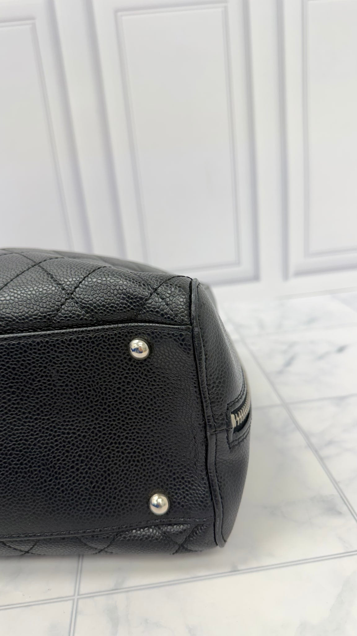 Chanel Black Caviar Leather Shoulder Bag
