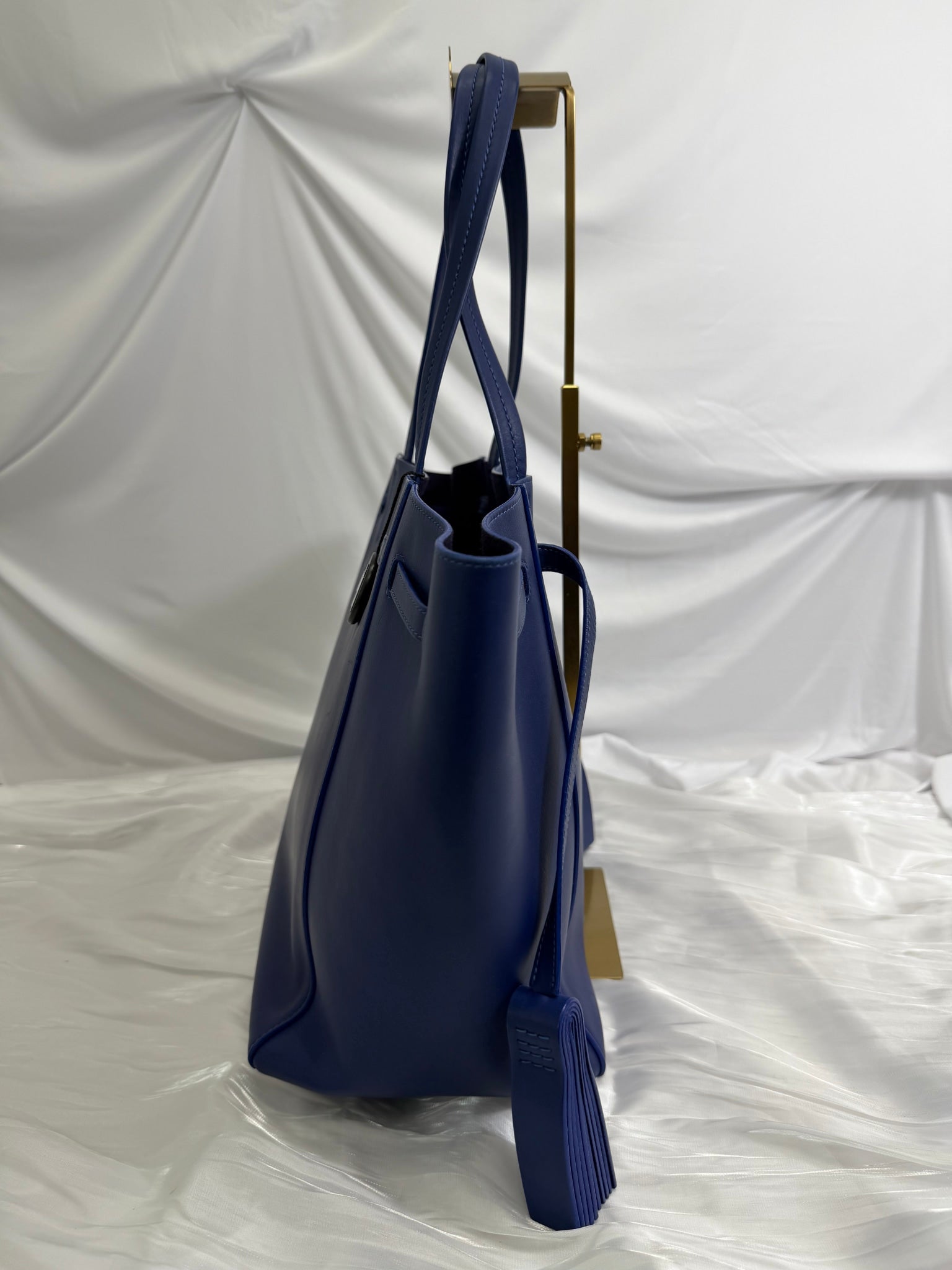 Celine Blue Leather  Cabas Phantom Tote Bag