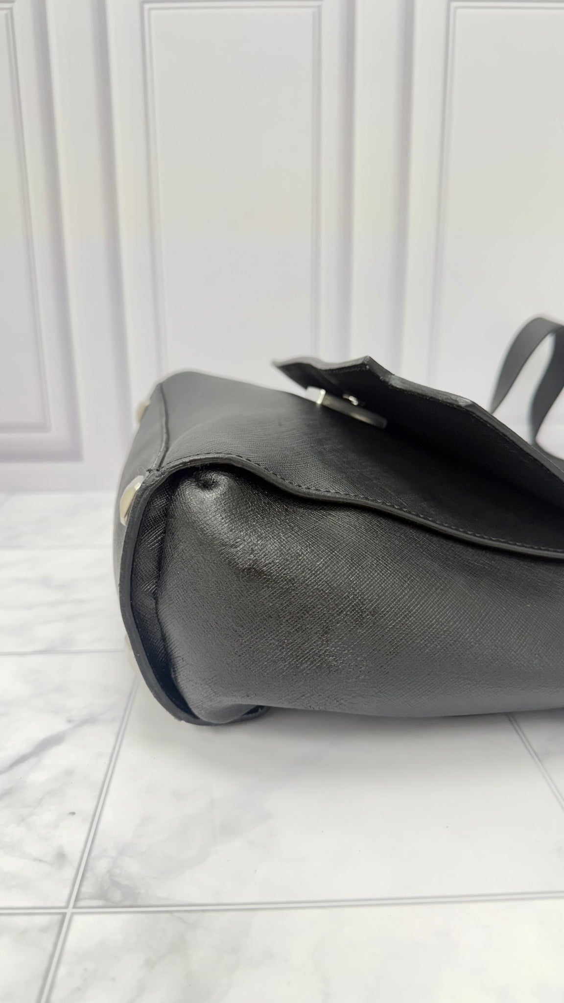 MCM Black Saffiano Leather Crossbody Bag