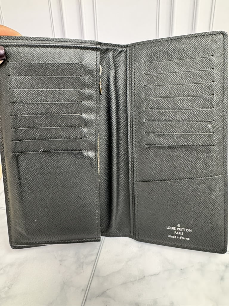 Louis Vuitton Monogram Eclipse Brazza Long Wallet 