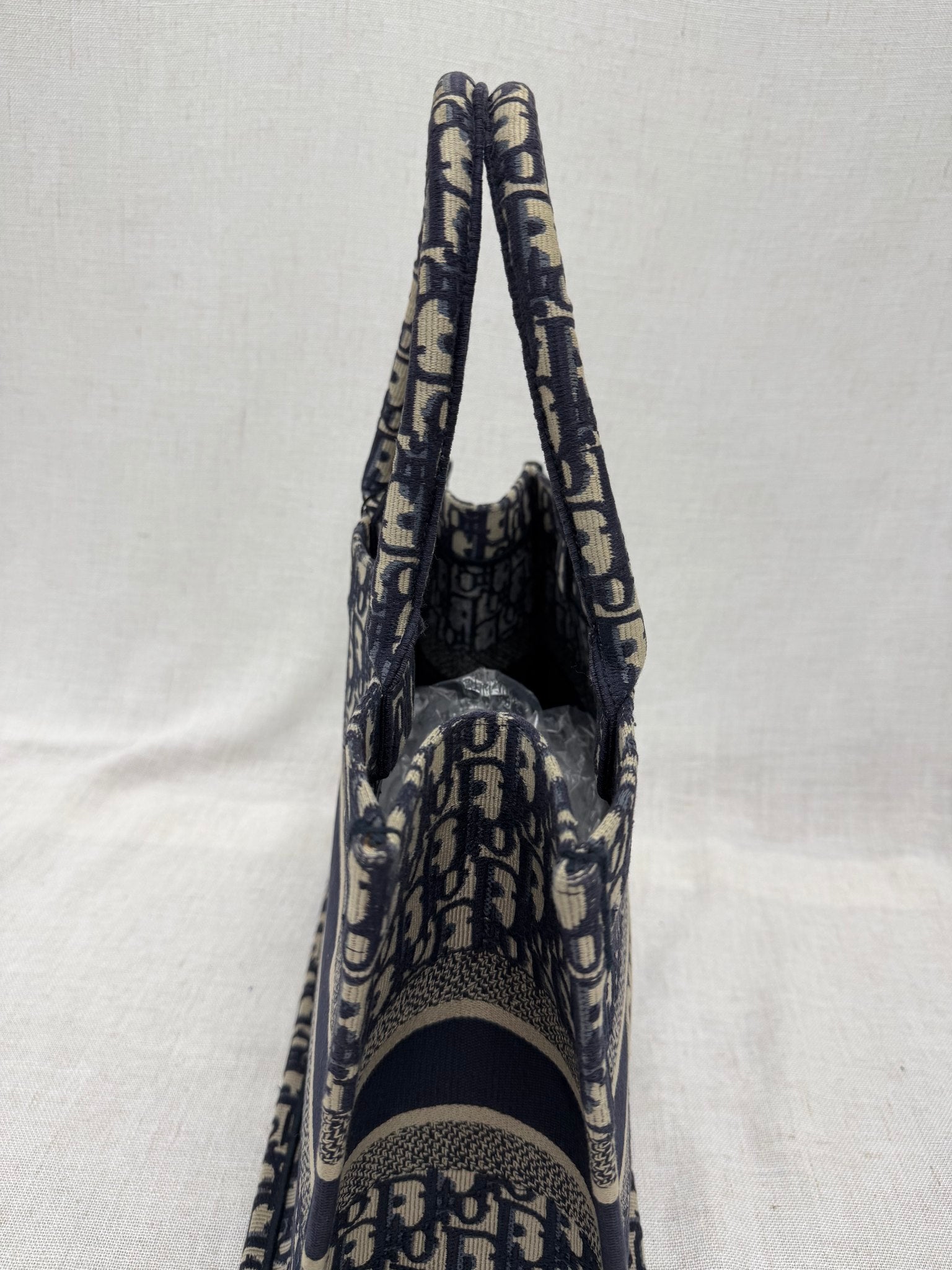 Christian Dior Navy Blue Oblique Medium Book Tote