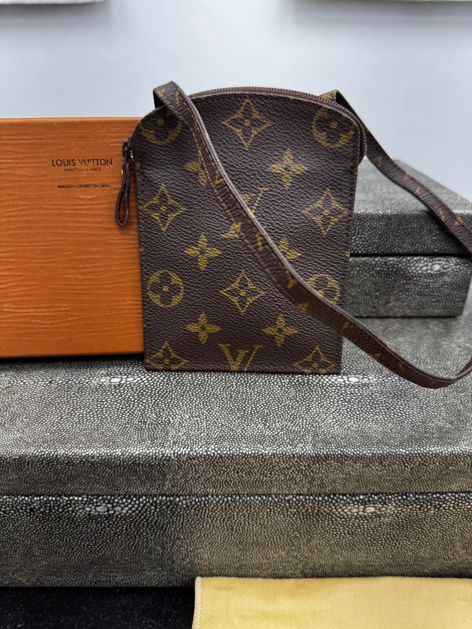 Louis Vuitton Monogram Pochette Secret Crossbody Bag