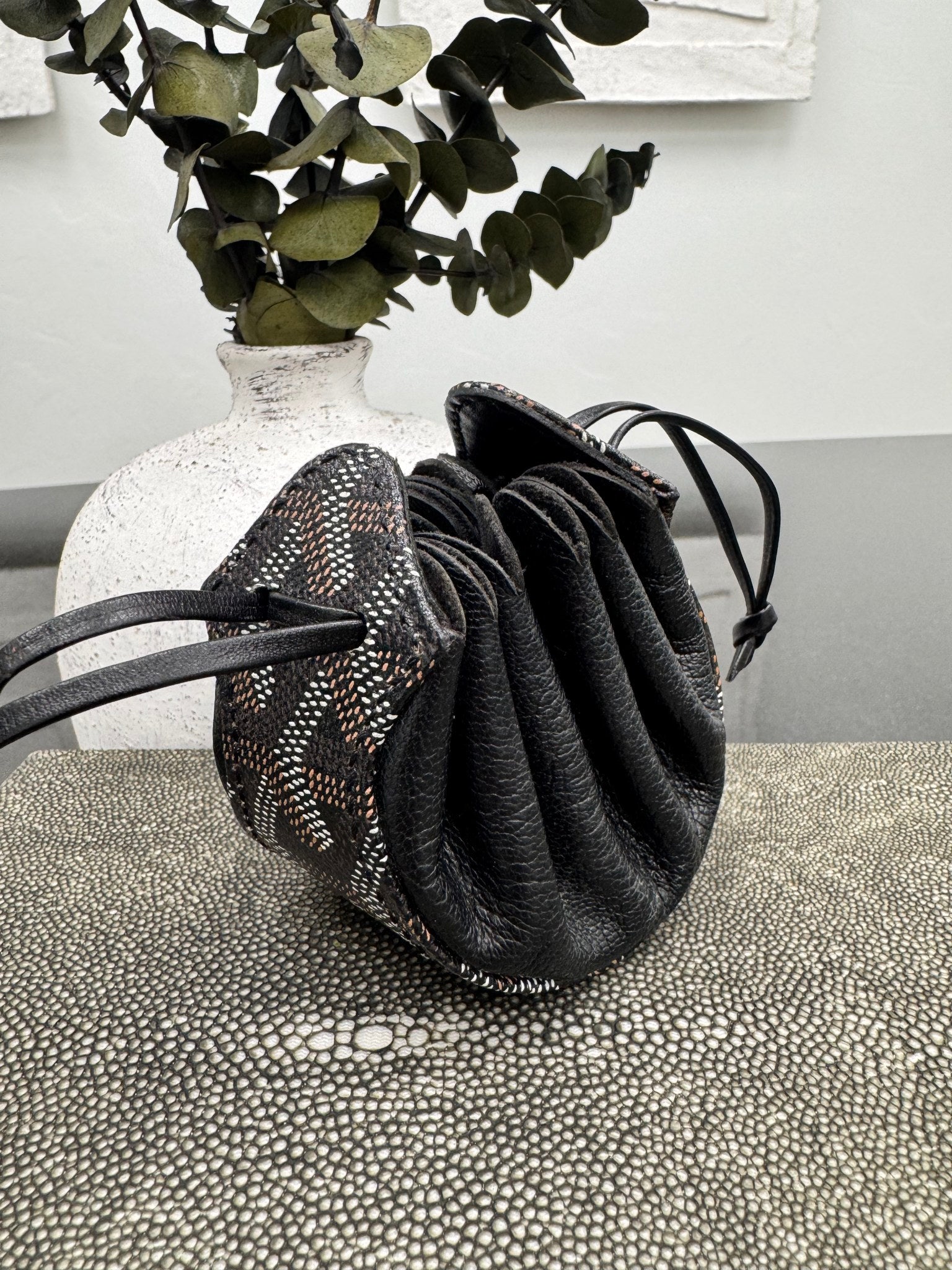 Goyard Black Goyardine Coated Canvas Coin Pouch
