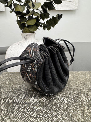 Goyard Black Goyardine Coated Canvas Coin Pouch