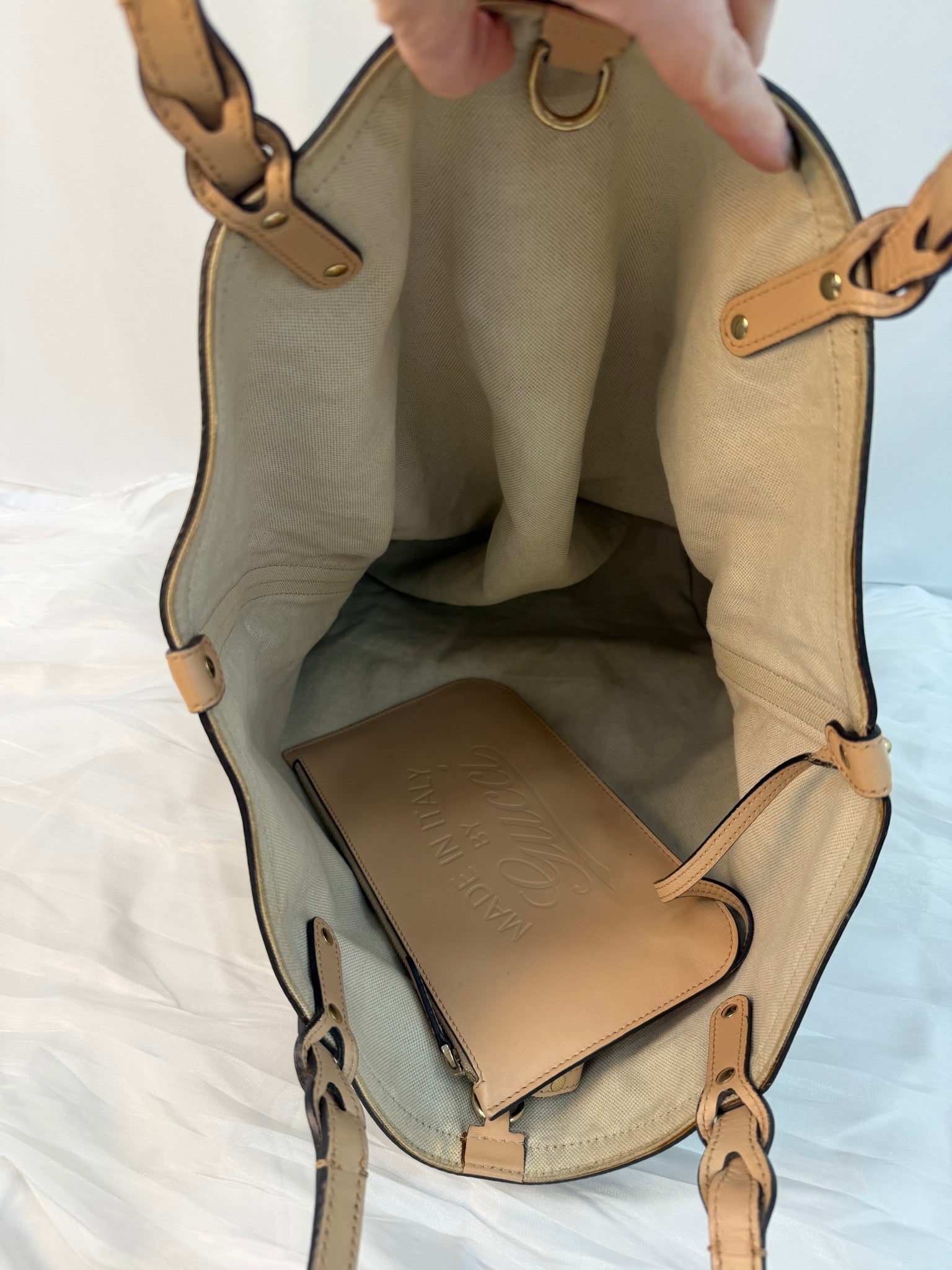 Gucci Brown Canvas GG Print Craft Tote Bag