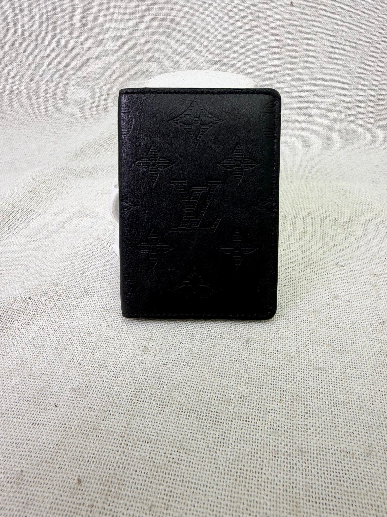 Louis Vuitton Black Shadow Leather Pocket Organizer