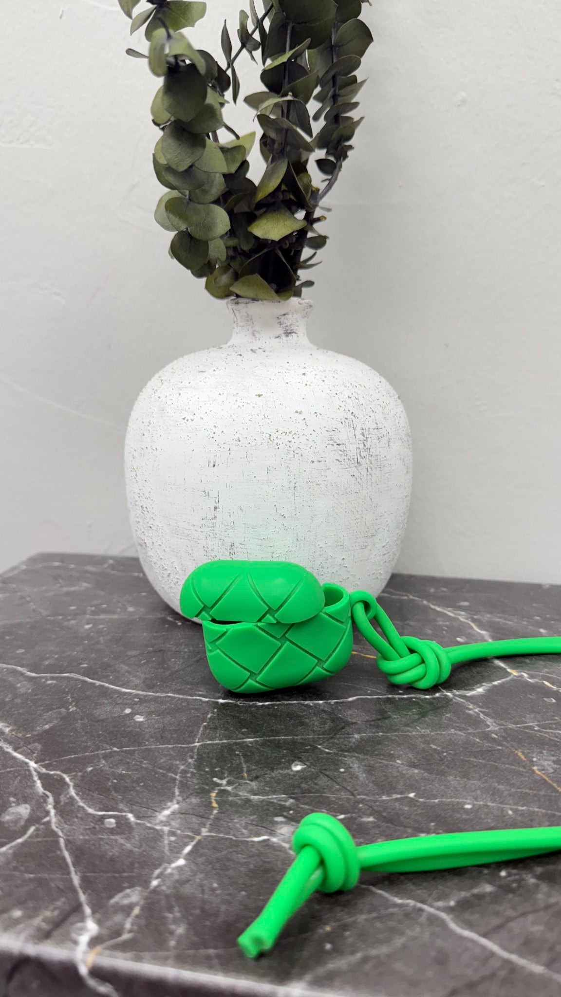 Bottega Veneta Green Rubber Parakeet AirPods Pro case