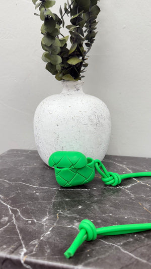 Bottega Veneta Green Rubber Parakeet AirPods Pro case