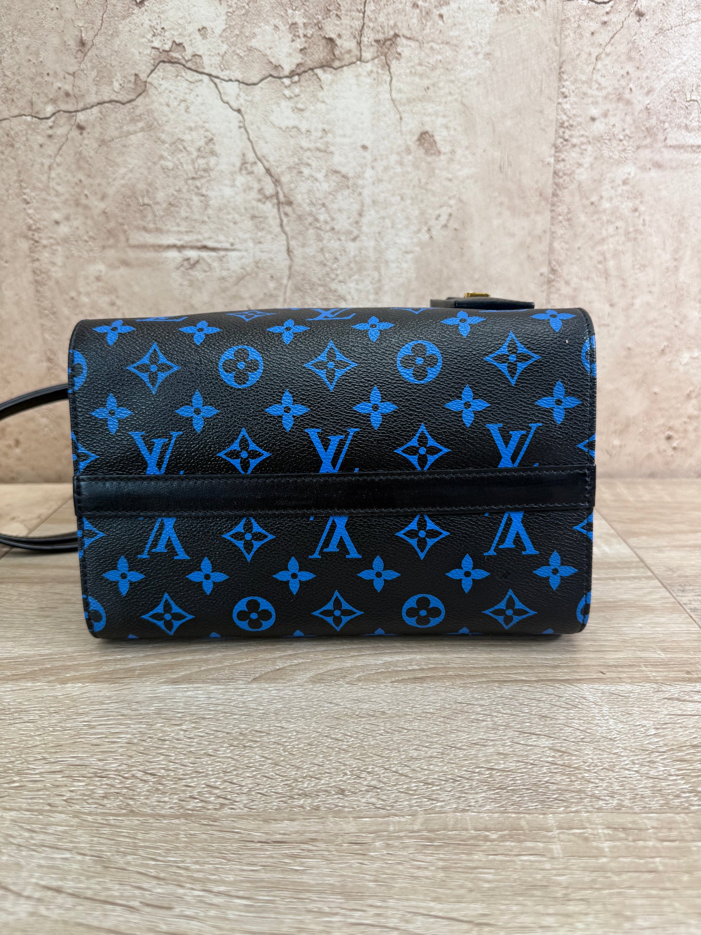 Louis Vuitton Monogram Black x Blue Speedy Amazon PM