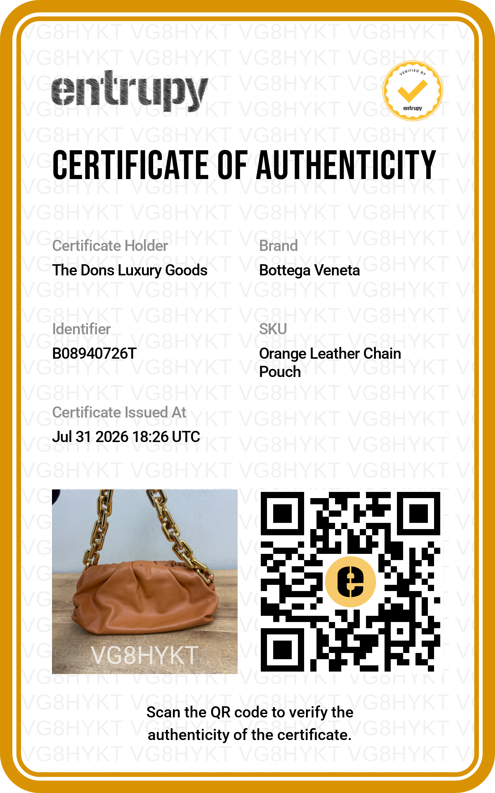 Entrupy certificate