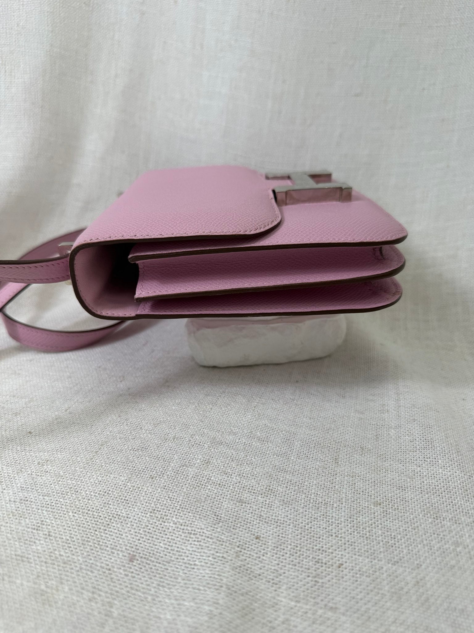 Hermes Mauve Sylvestre Epson Leather Constance 18 Handbag 