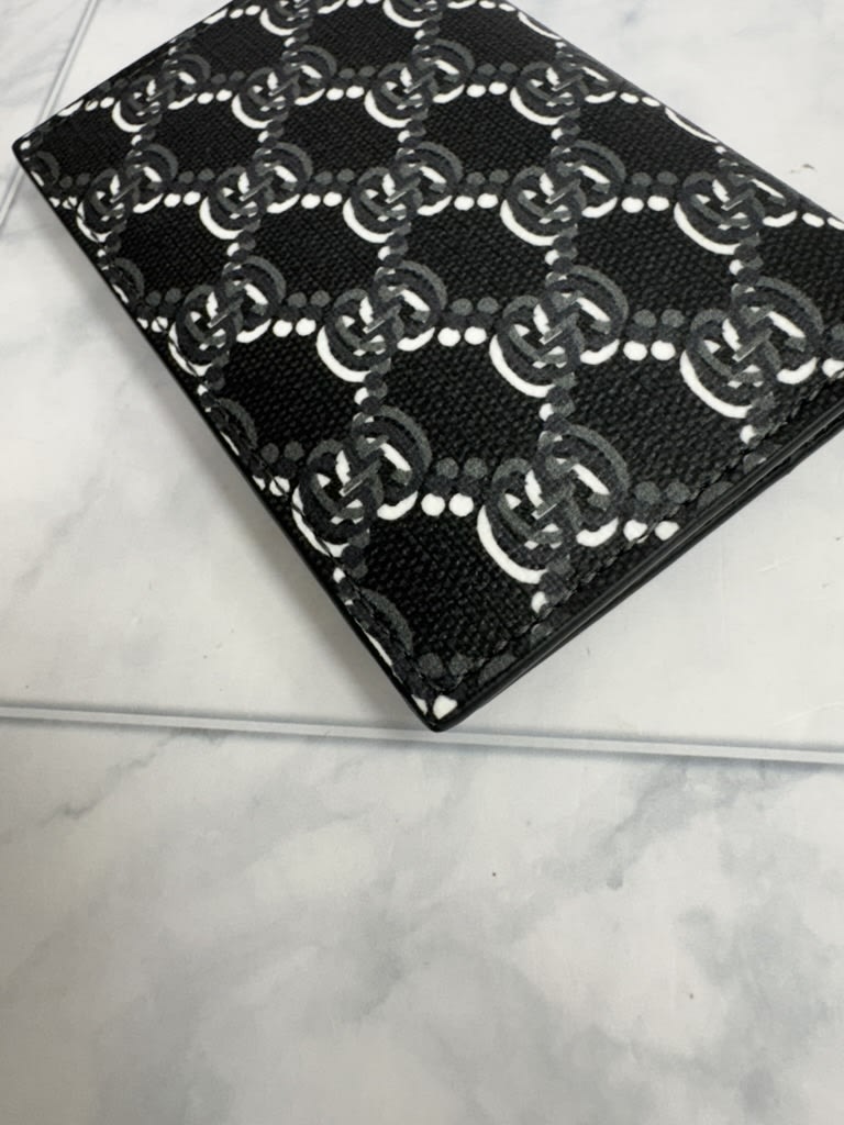 LIKE NEW - Gucci Black GG Shadow Coated Canvas Pocket Organizer