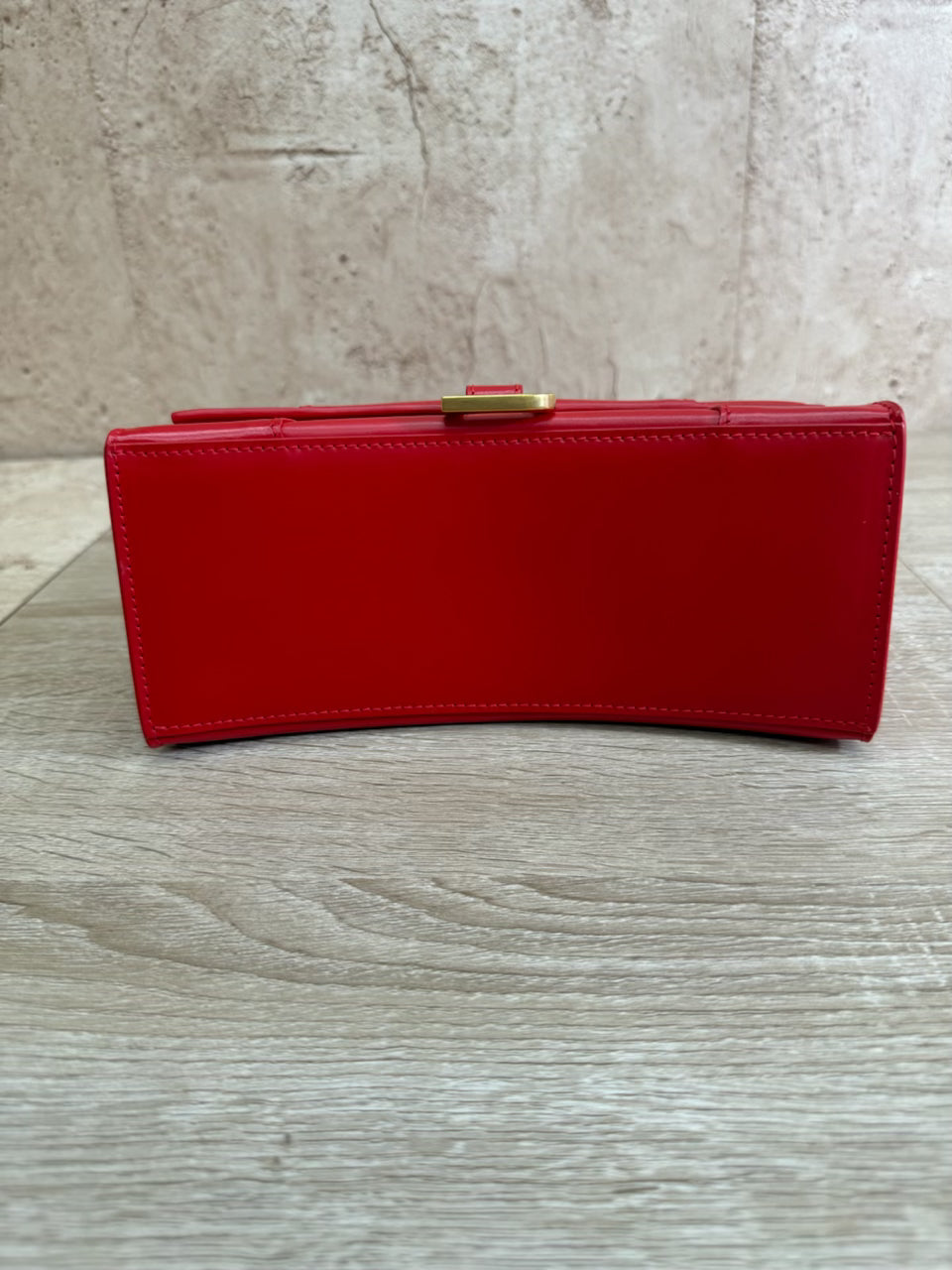 LIKE NEW Balenciaga Red Leather Small Hourglass Top Handle Bag