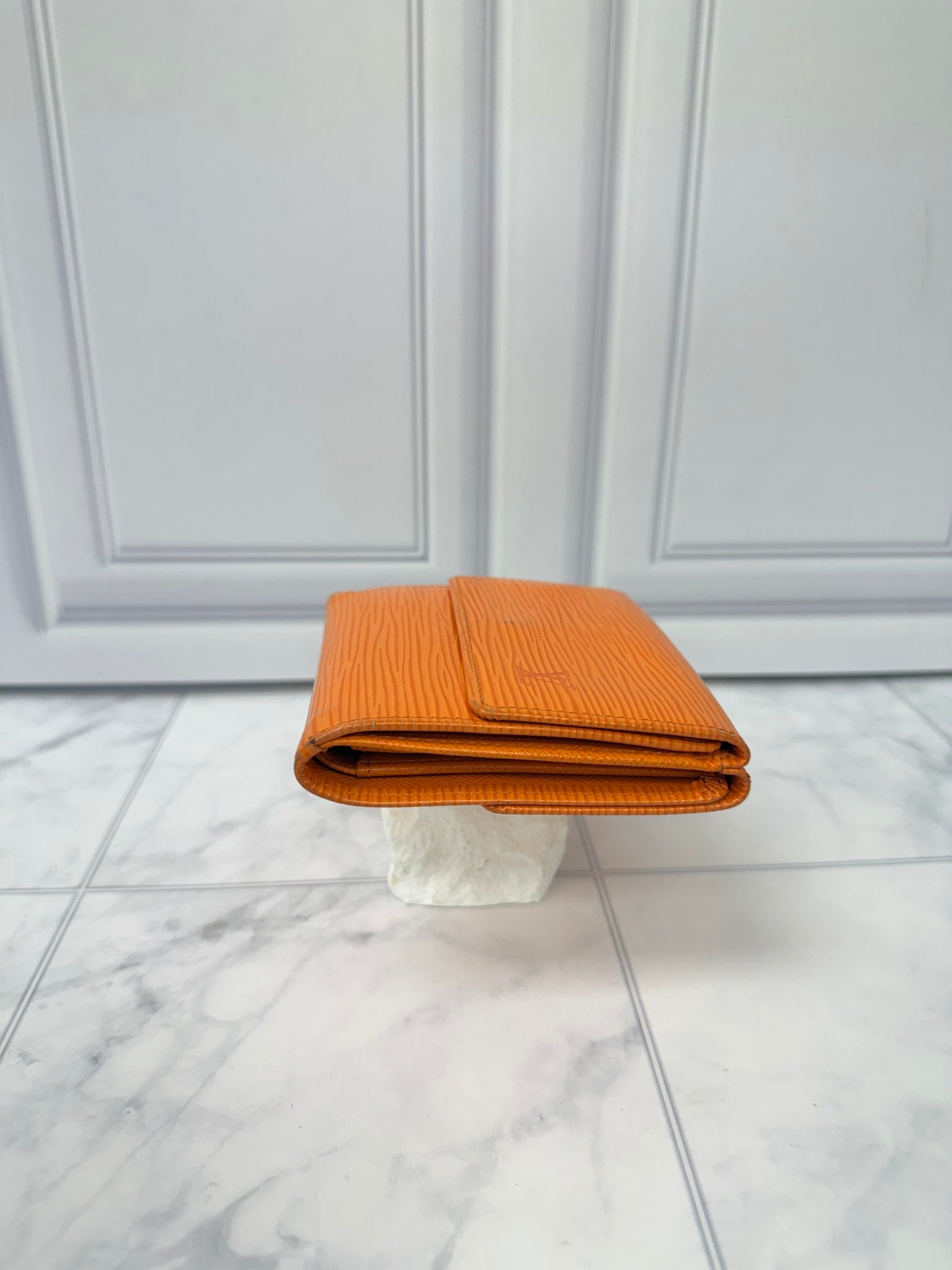 Louis Vuitton Orange Epi Leather  Compact Wallet 