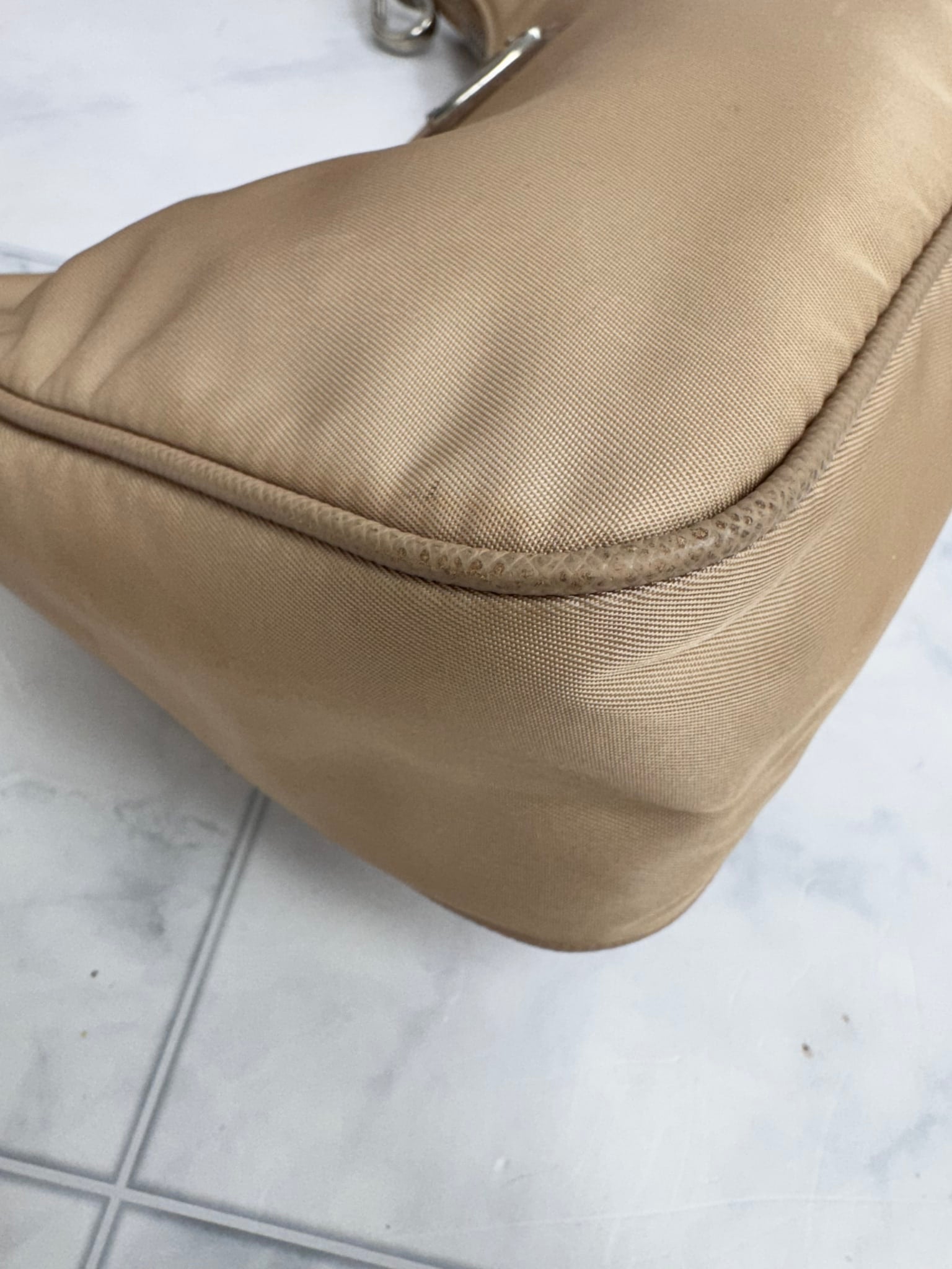 Prada Beige Nylon Re-Edition 2005 Crossbody Bag