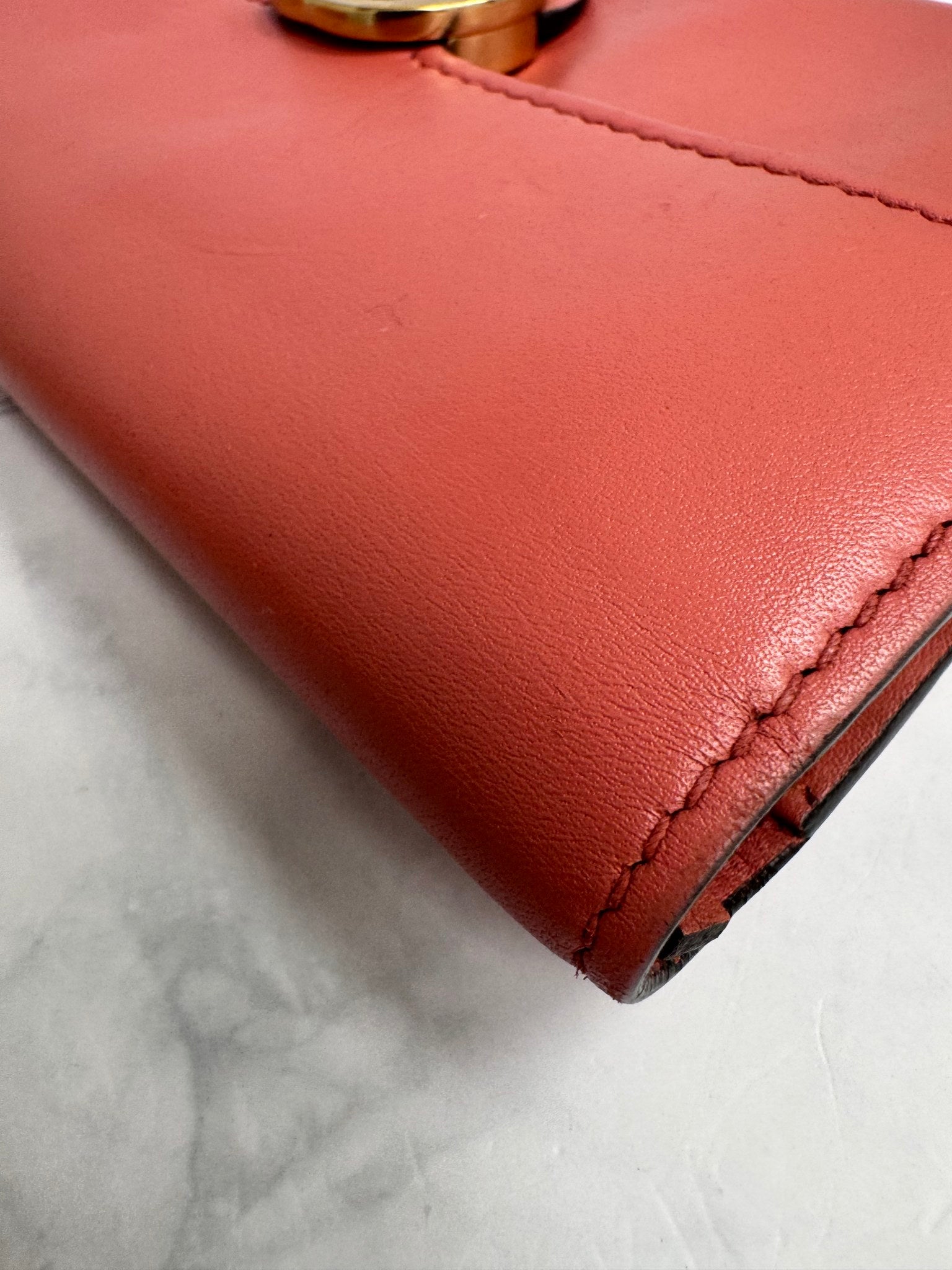 Gucci Pink Leather Interlocking G Long Wallet