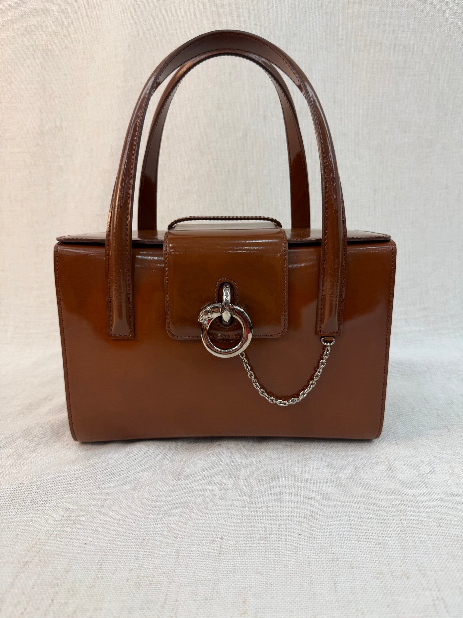 Cartier Brown Leather Panthere Bag