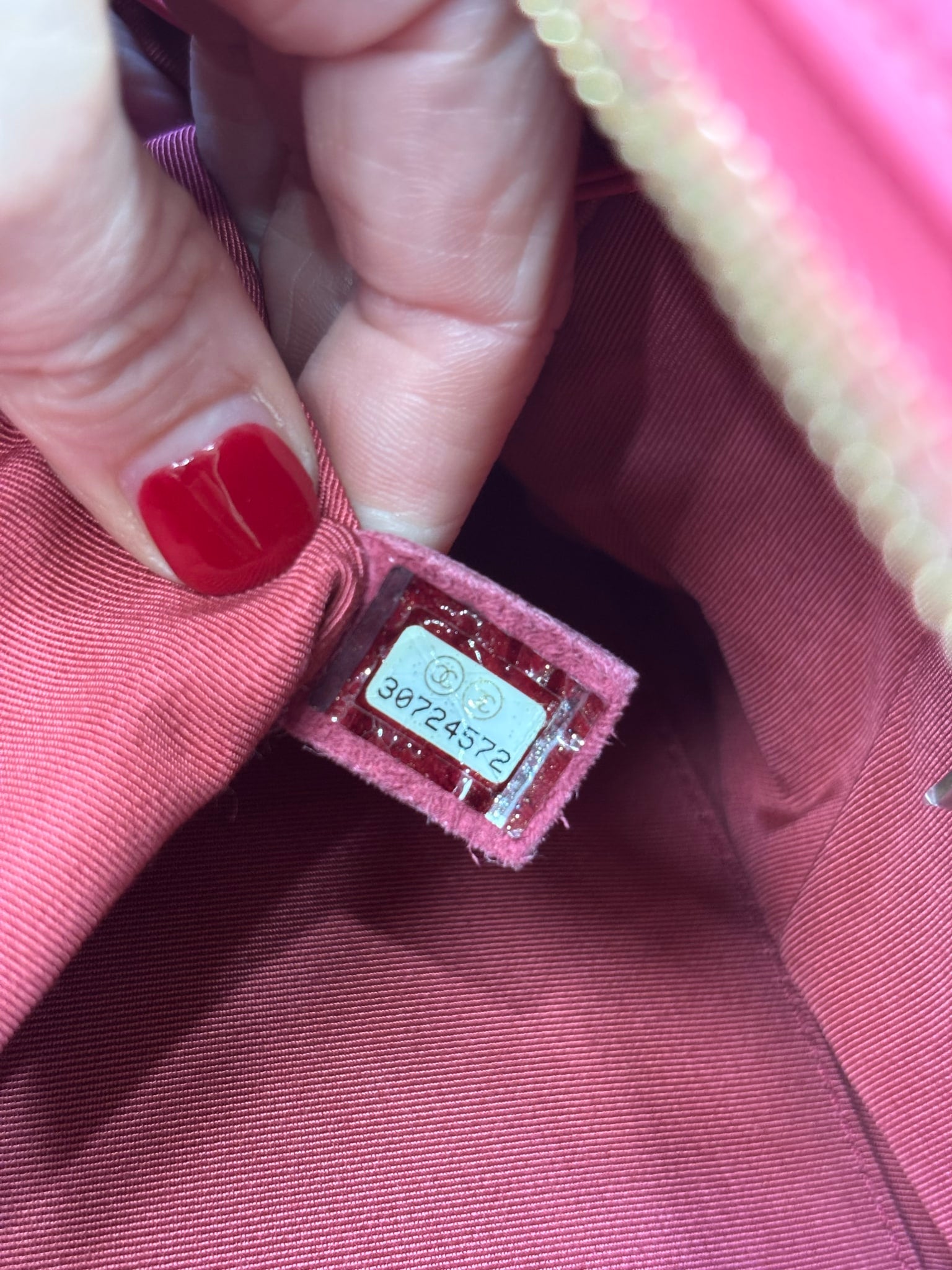 Chanel Hot Pink Calfskin Bowling Bag