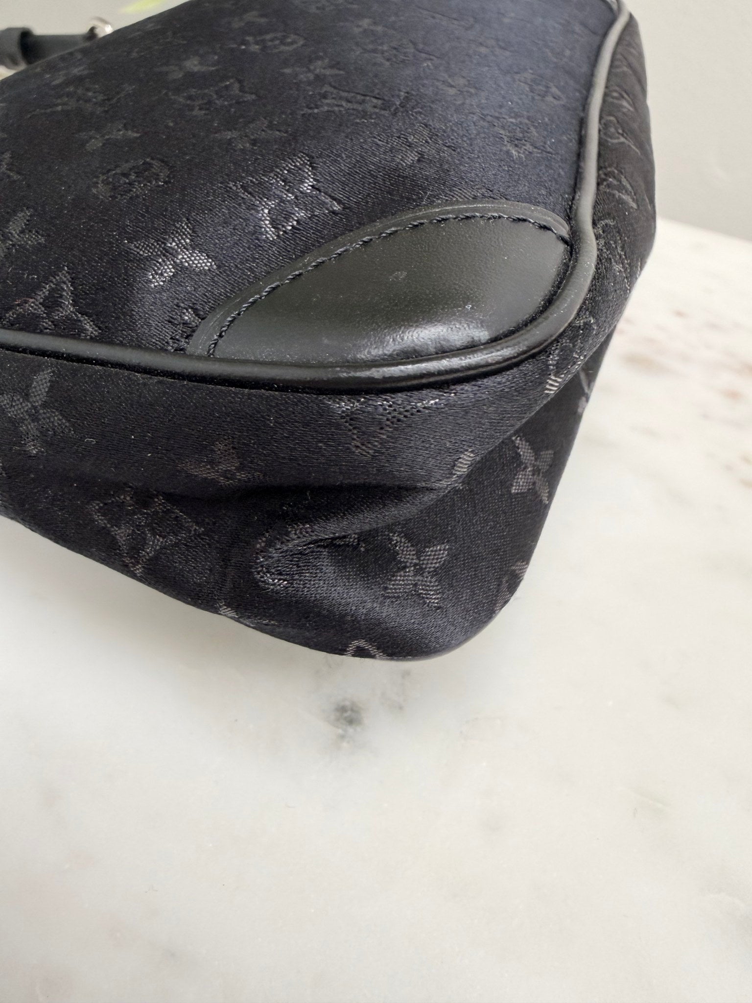 Louis Vuitton Black Satin Mini Boulounge Shoulder Bag