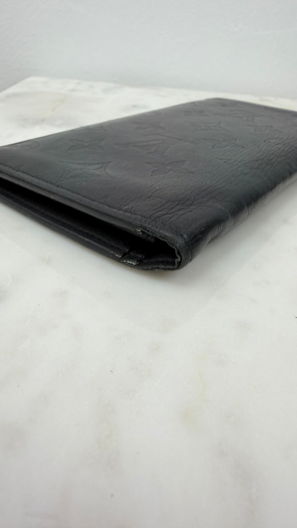 Louis Vuitton Black Shadow Monogram Brazza Wallet