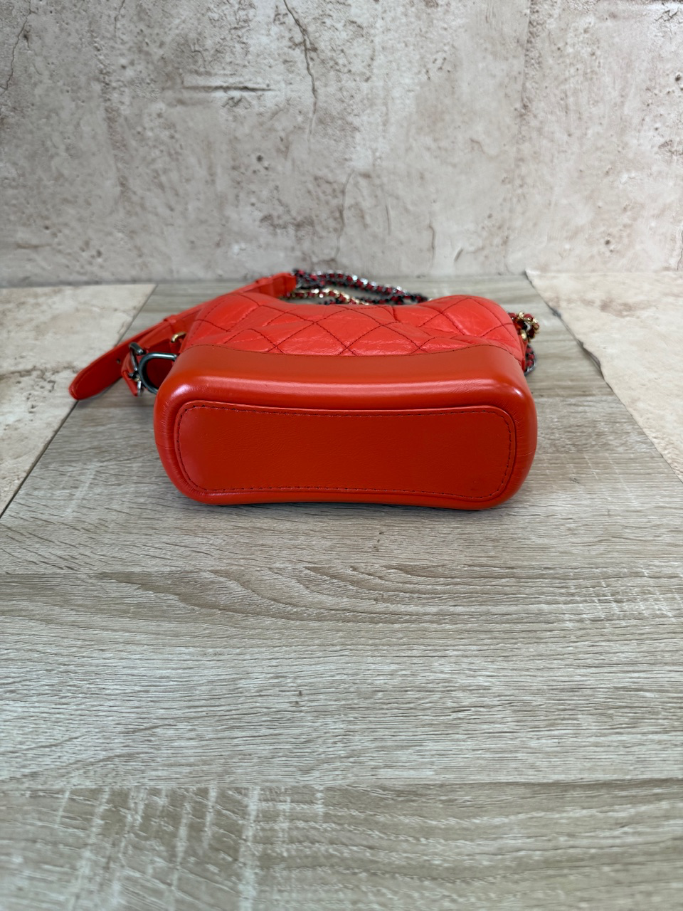 Chanel Orange Calfskin Quilted Gabrielle