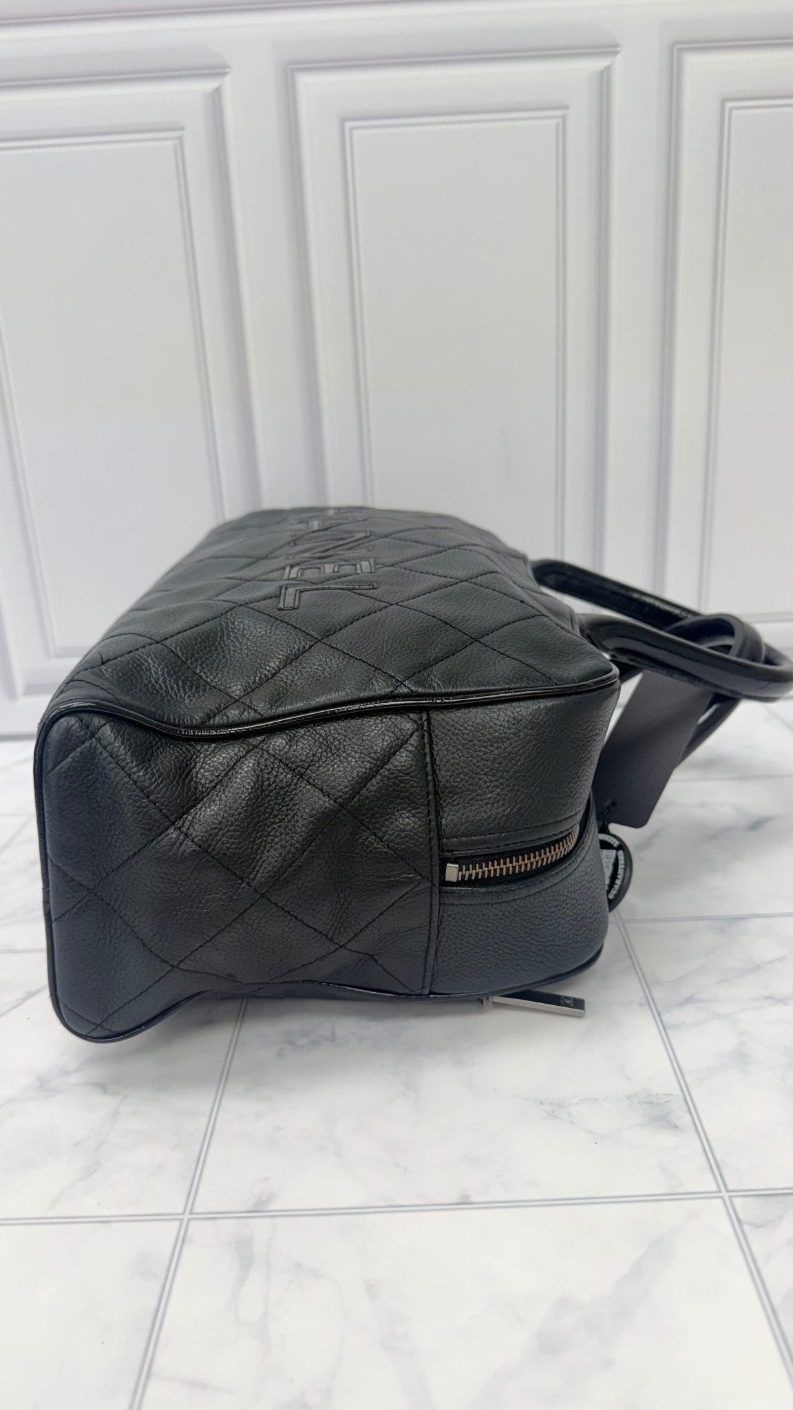 Chanel Black Caviar Leather Bowler Bag 