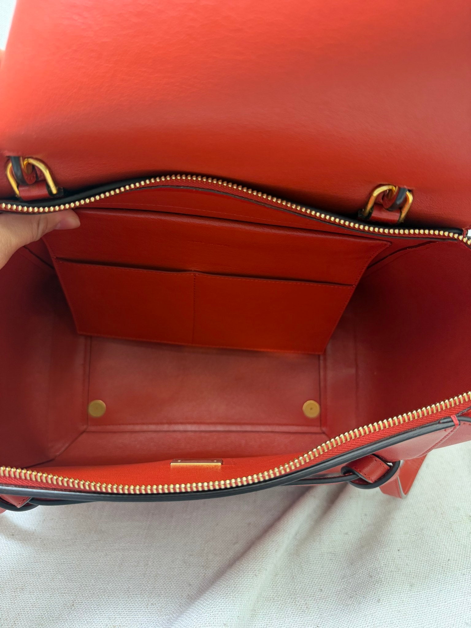 Celine Red Calfskin Leather 
