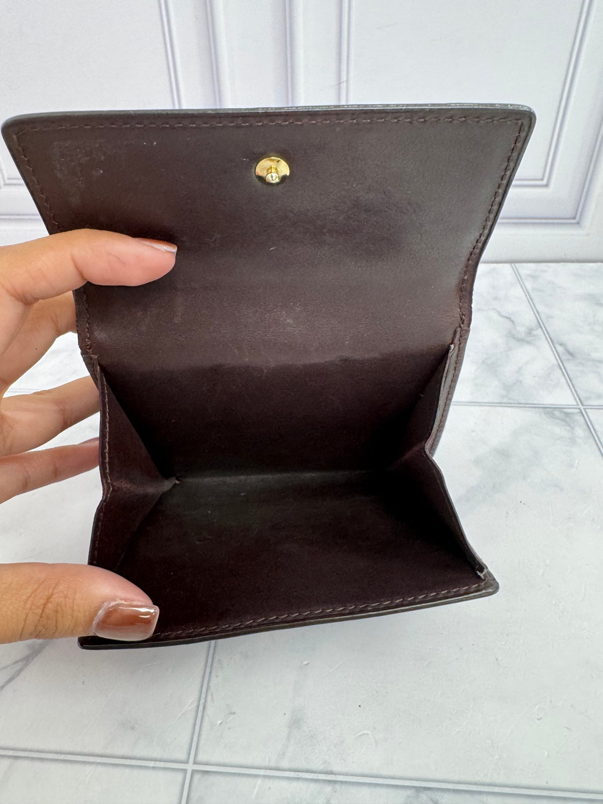 Louis Vuitton Deep Burgundy Vernis Monogram Elise Wallet