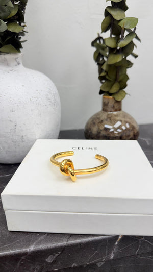 Celine Gold Tone Knot Bracelet