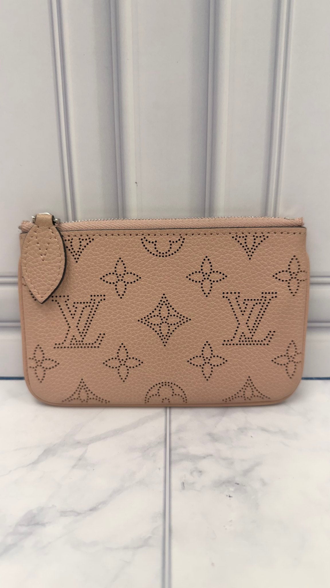 Louis Vuitton Pink Monogram Mahina Leather Key Pouch