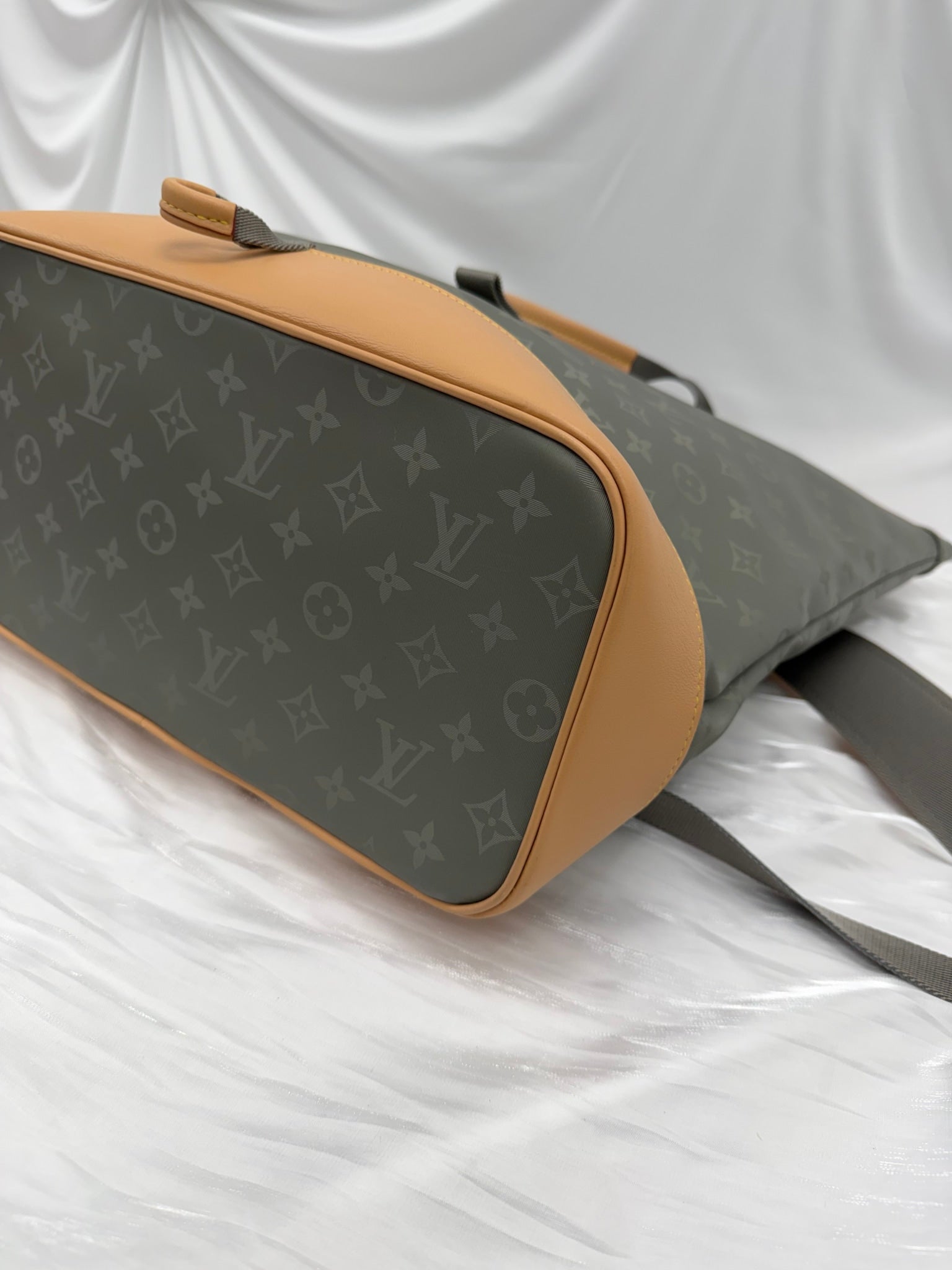Louis Vuitton Titanium Monogram Zipped Tote Backpack