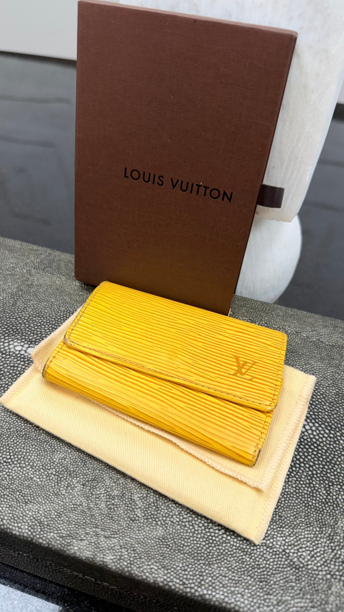 Louis Vuitton Yellow Epi 6 Key Ring Case
