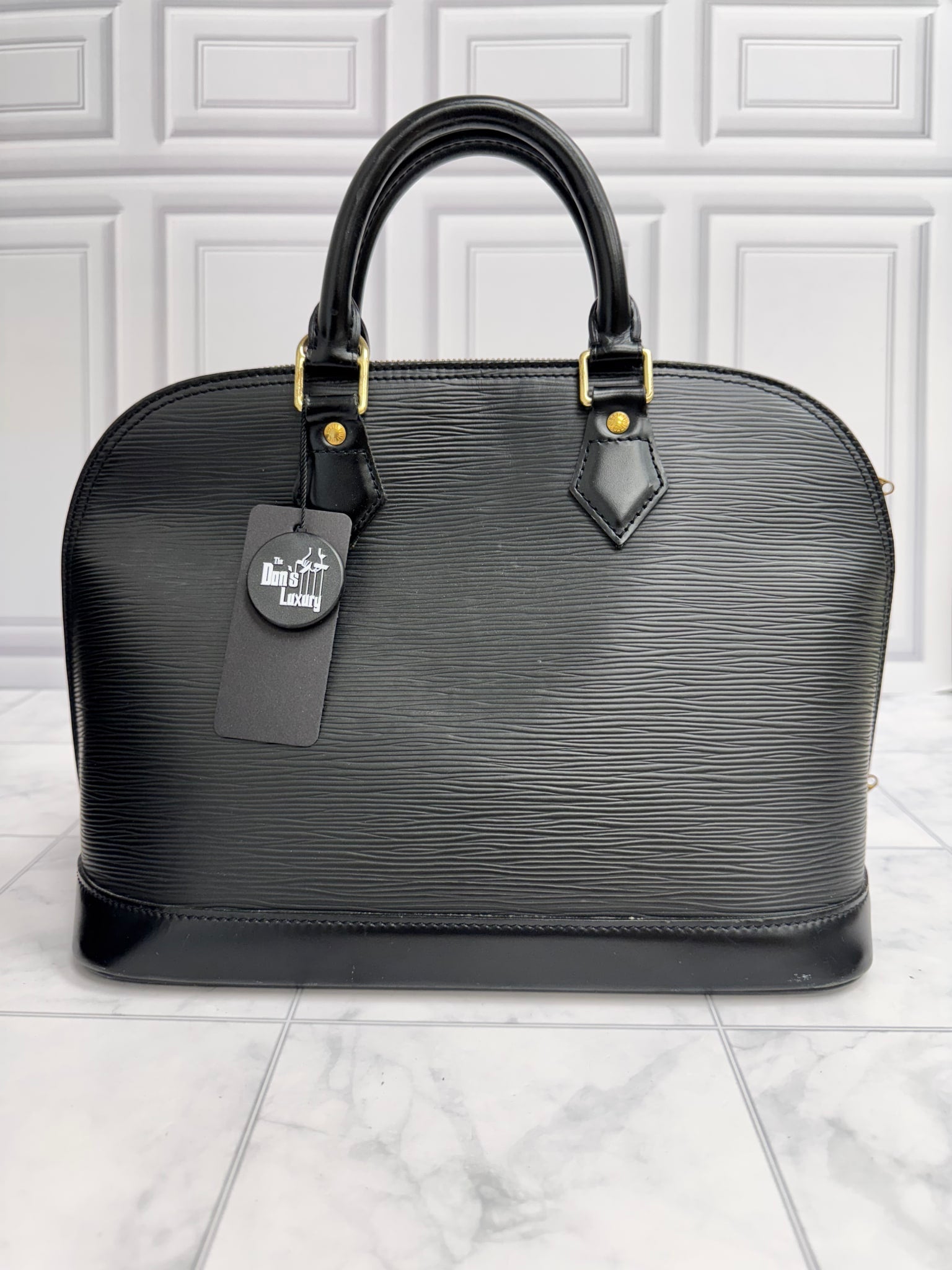 Louis Vuitton Black Epi Leather Alma PM