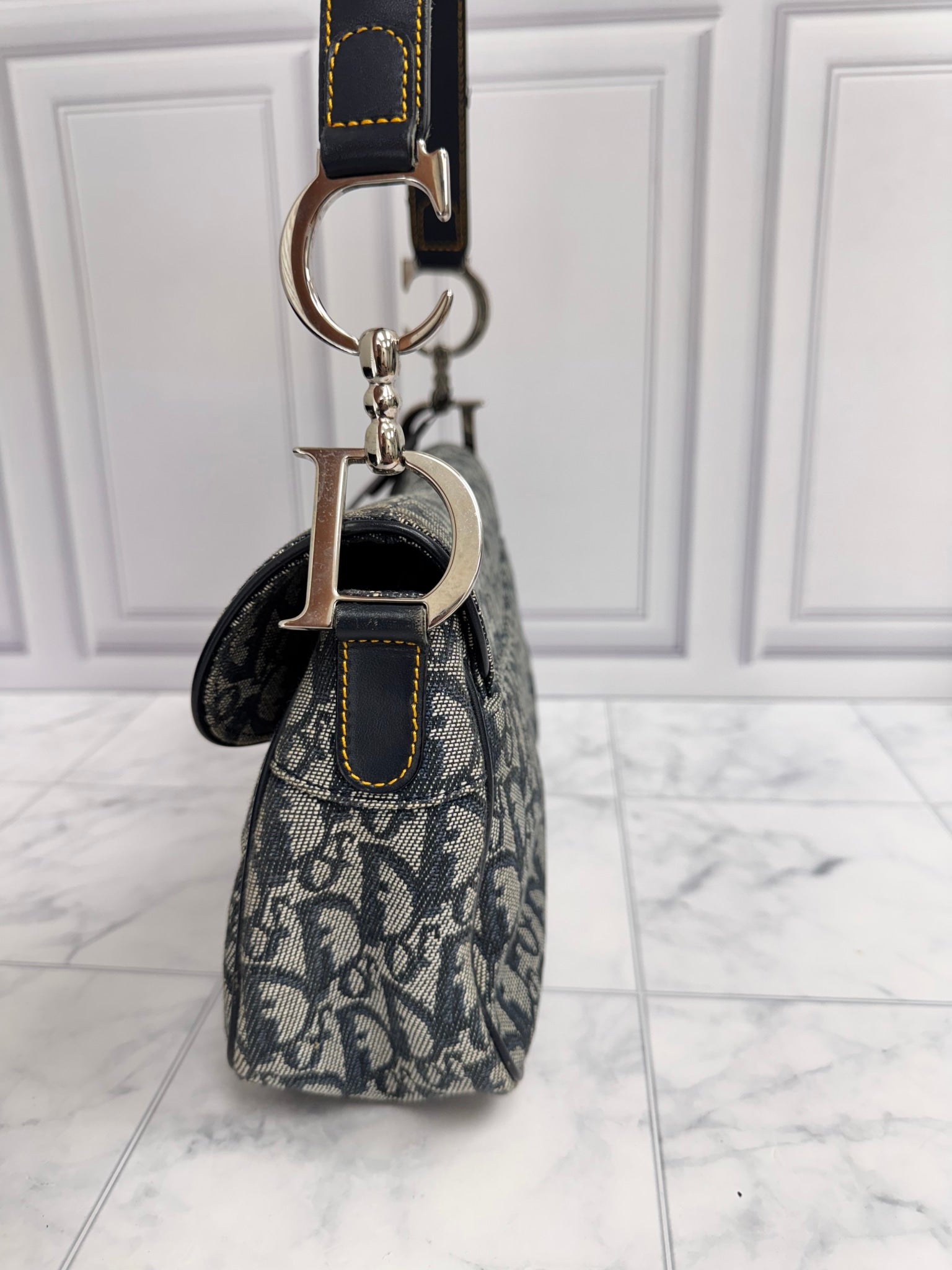 Christian Dior Navy Blue Shoulder Bag