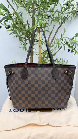 Louis Vuitton Damier Ebene Neverfull PM Tote Bag