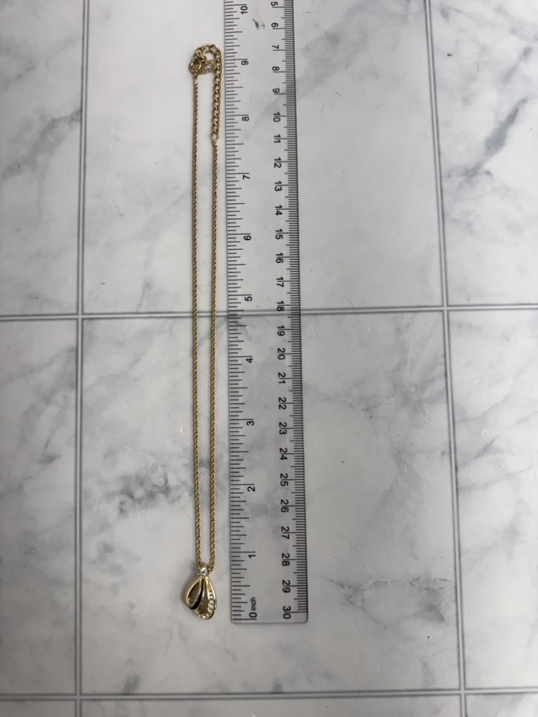 Christian Dior Gold Tone Pendant Necklace