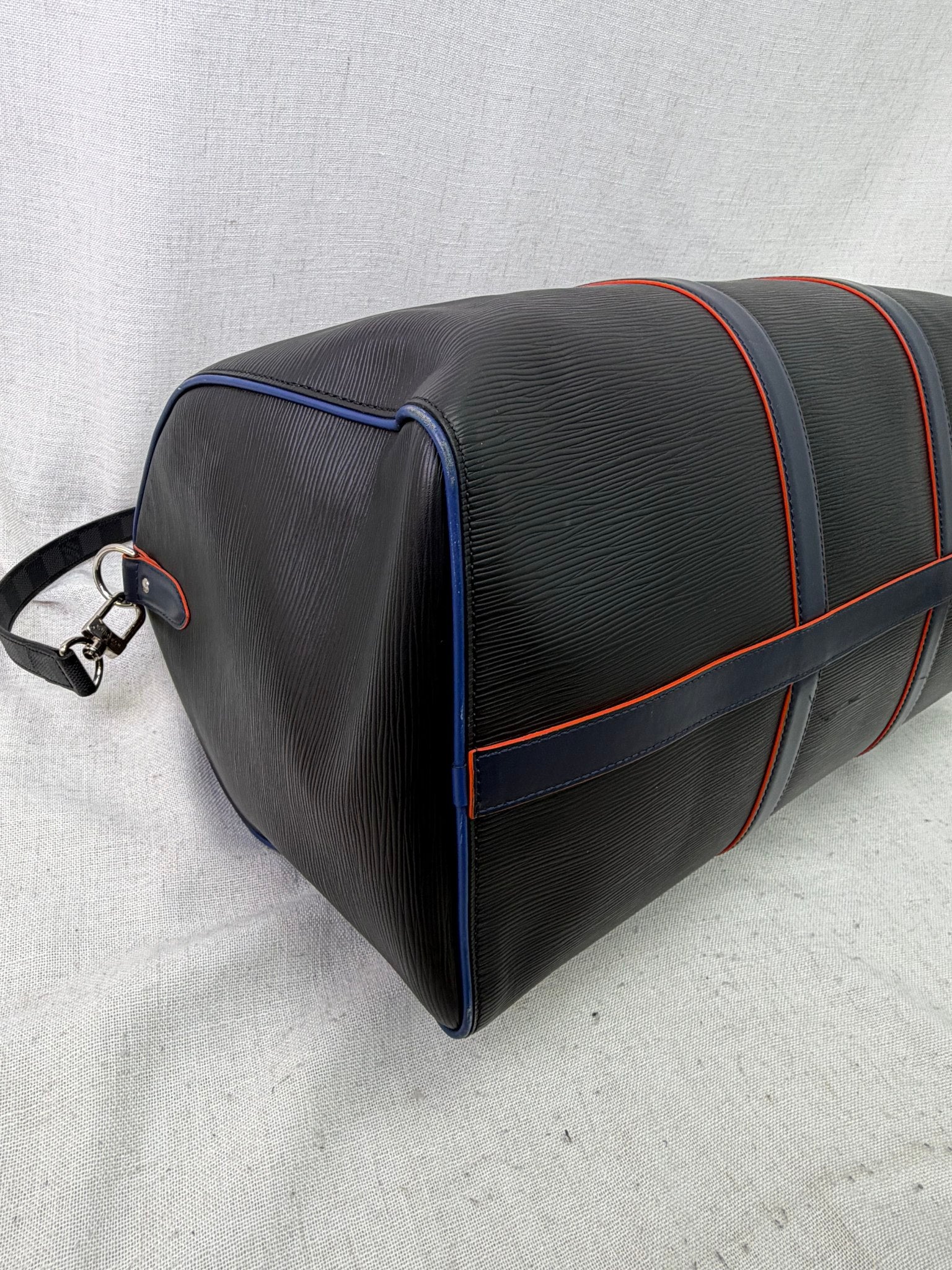 Louis Vuitton Black Epi & Damier Graphite Keepall 50 Bandouliere