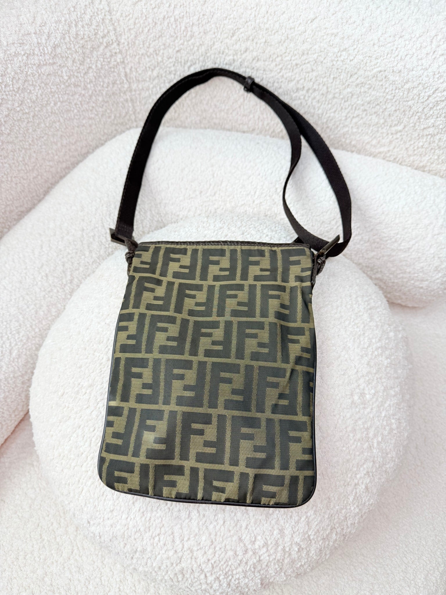 Fendi Brown Zucca Canvas Shoulder Bag