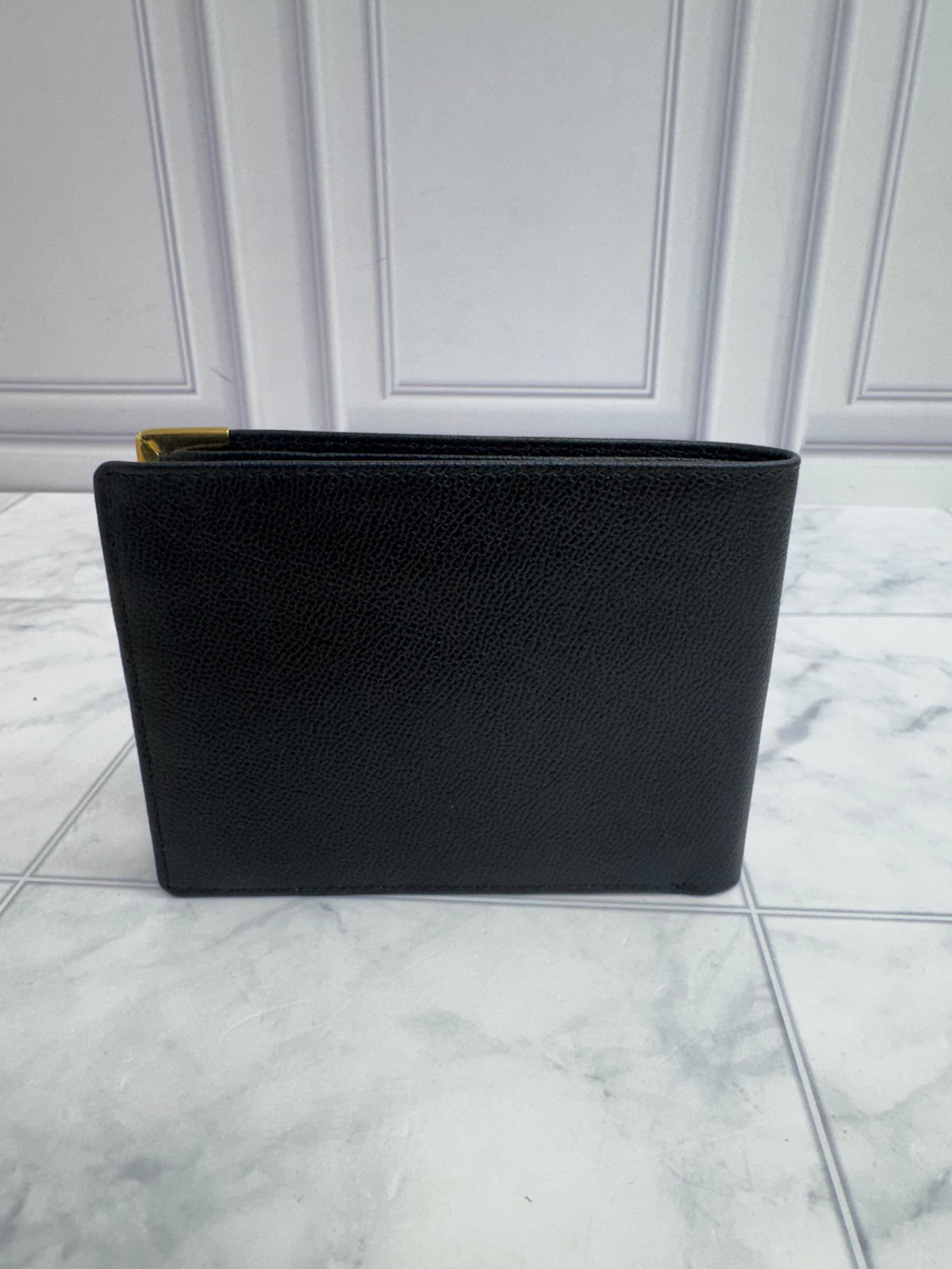 Saint Laurent YSL Black Leather Bifold Wallet