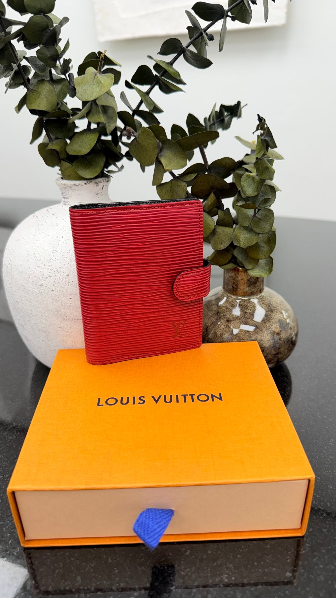 Louis Vuitton Red Epi Leather Mini Agenda 