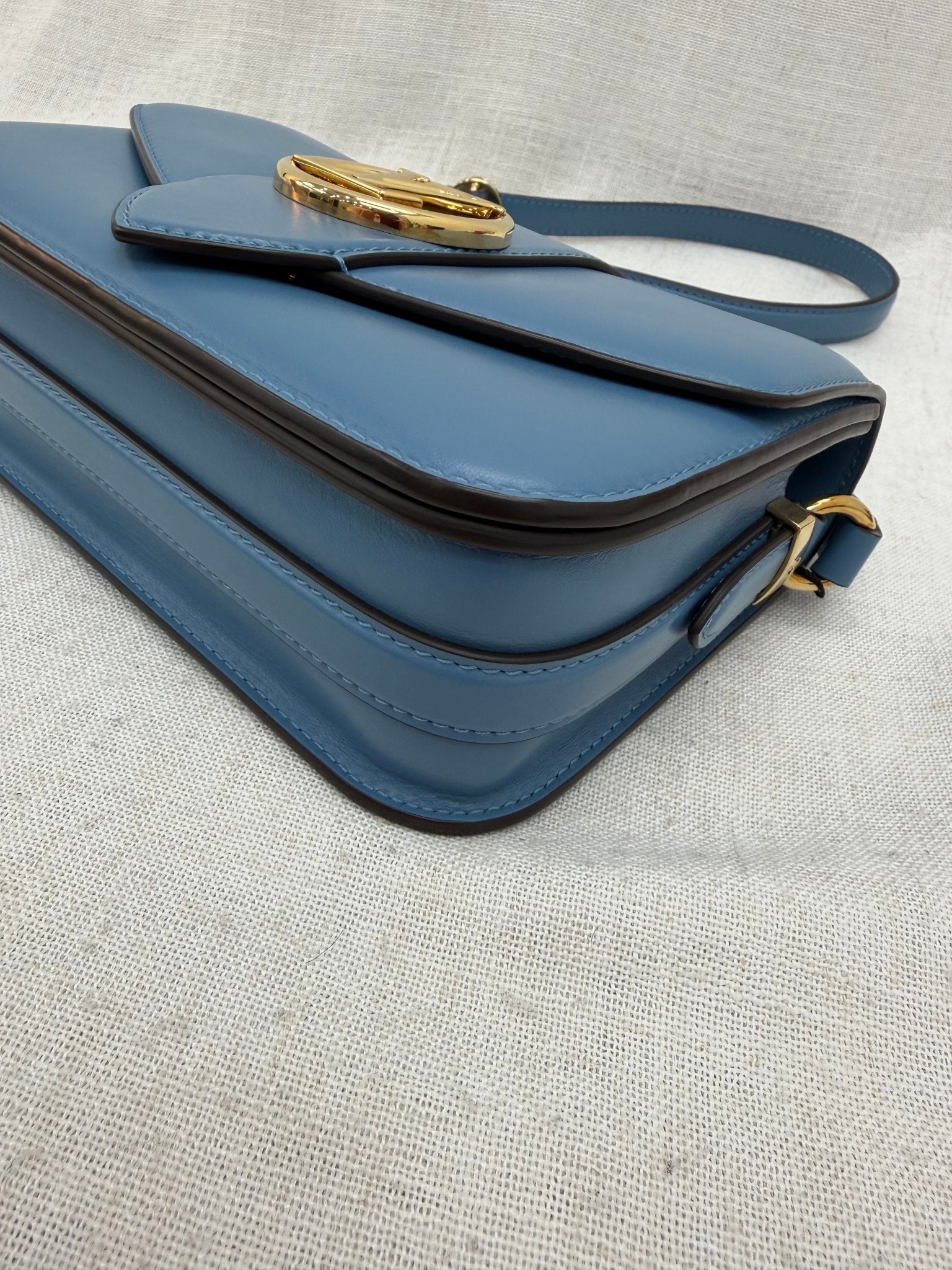 BRAND NEW- Louis Vuitton Blue Leather Pont 9 Crossbody Bag