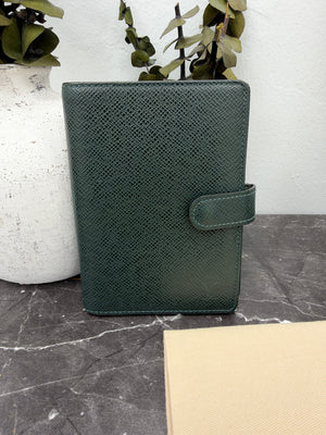 Louis Vuitton Green Taiga Agenda PM