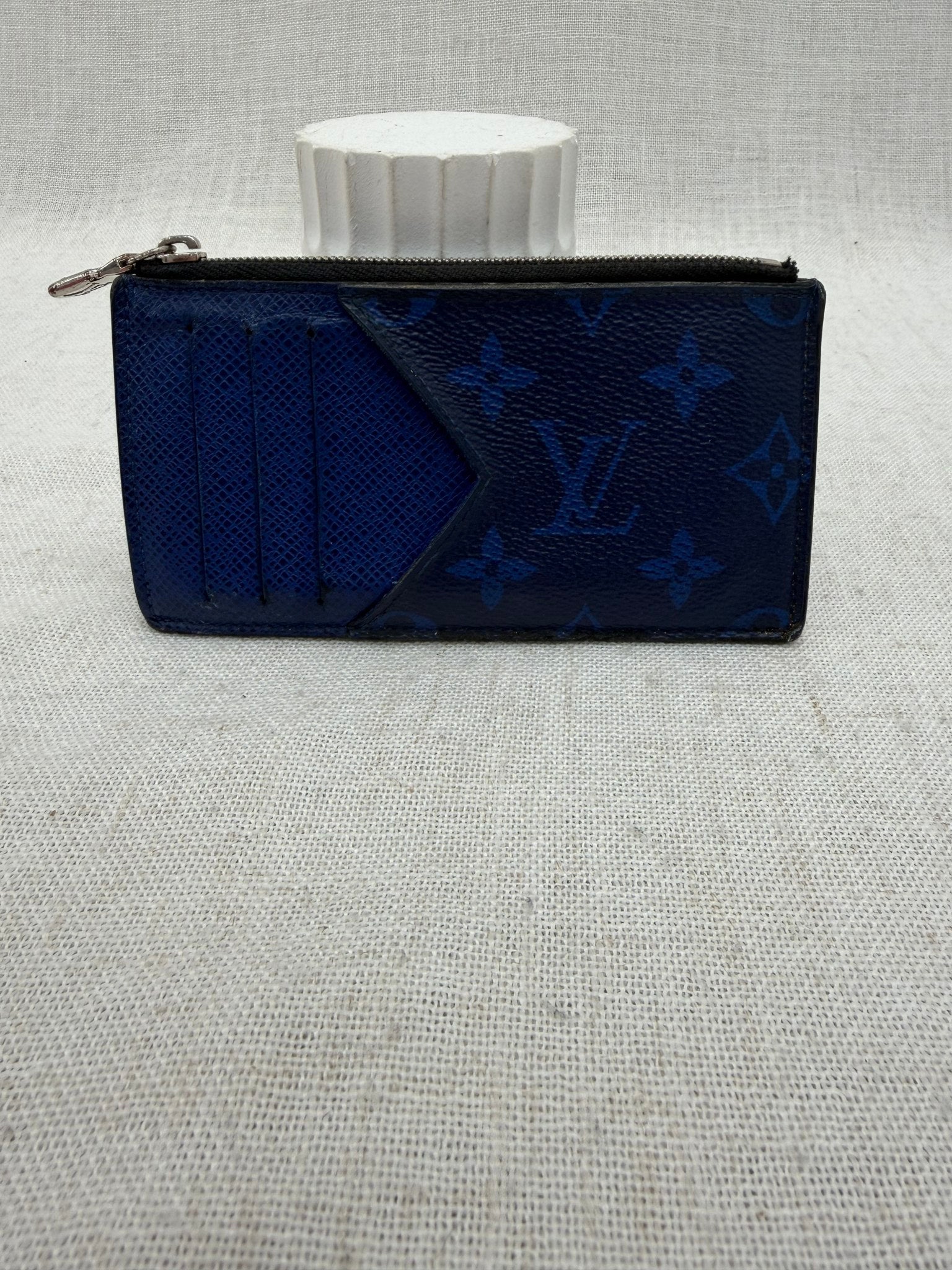 Louis Vuitton Cobalt Monogram & Blue Taiga Leather Coin Card Holder