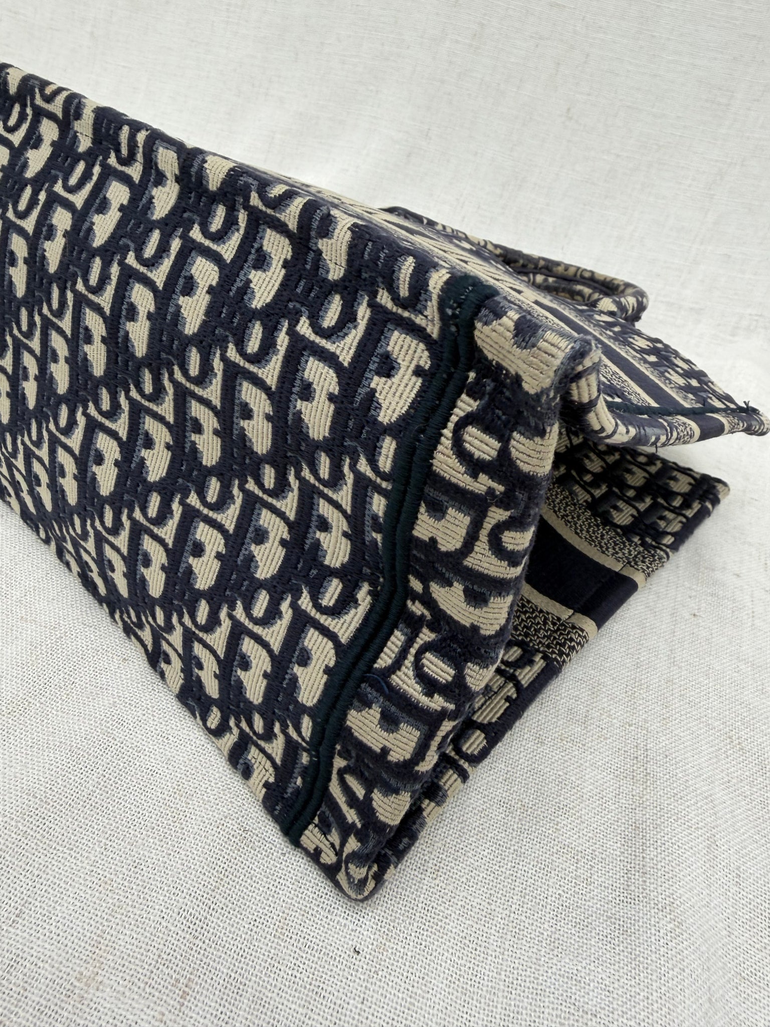 Christian Dior Navy Blue Oblique Medium Book Tote