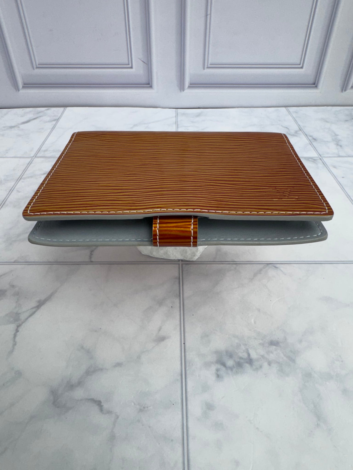 Louis Vuitton Metallic Orange Epi Cyber Agenda PM