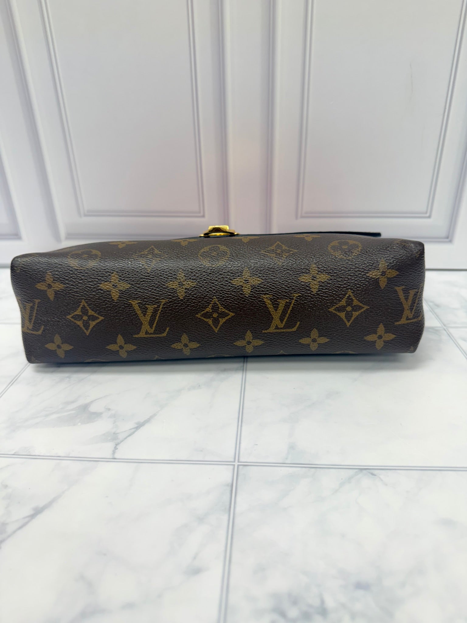 Louis Vuitton Monogram Red Leather Saint Placide Shoulder Bag