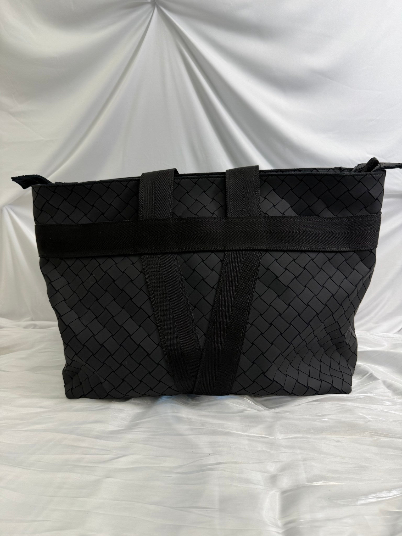 Bottega Veneta Black Rubber Tote Bag