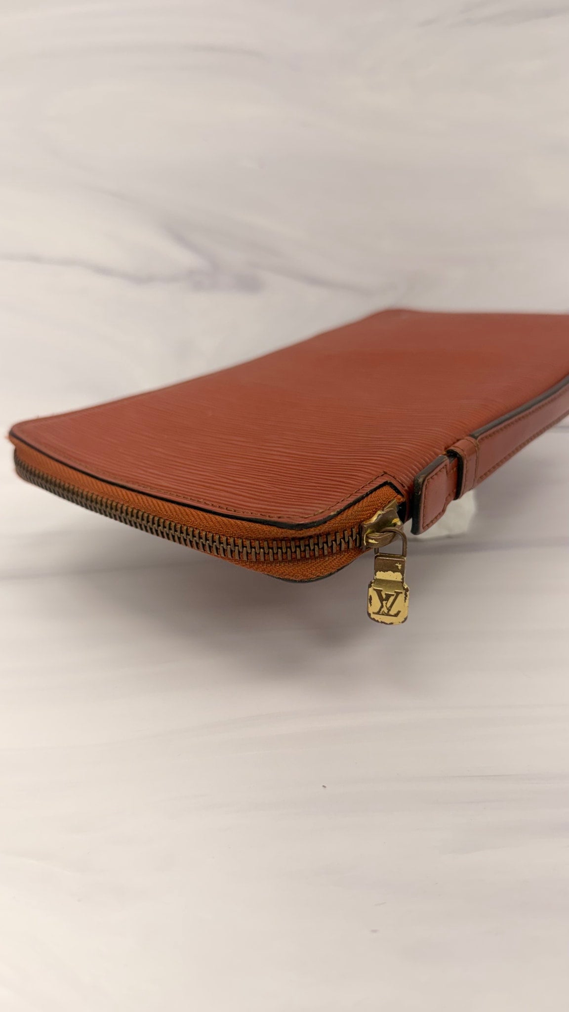 Louis Vuitton Brown Epi Leather Large Zippy Travel Organizer Wallet 