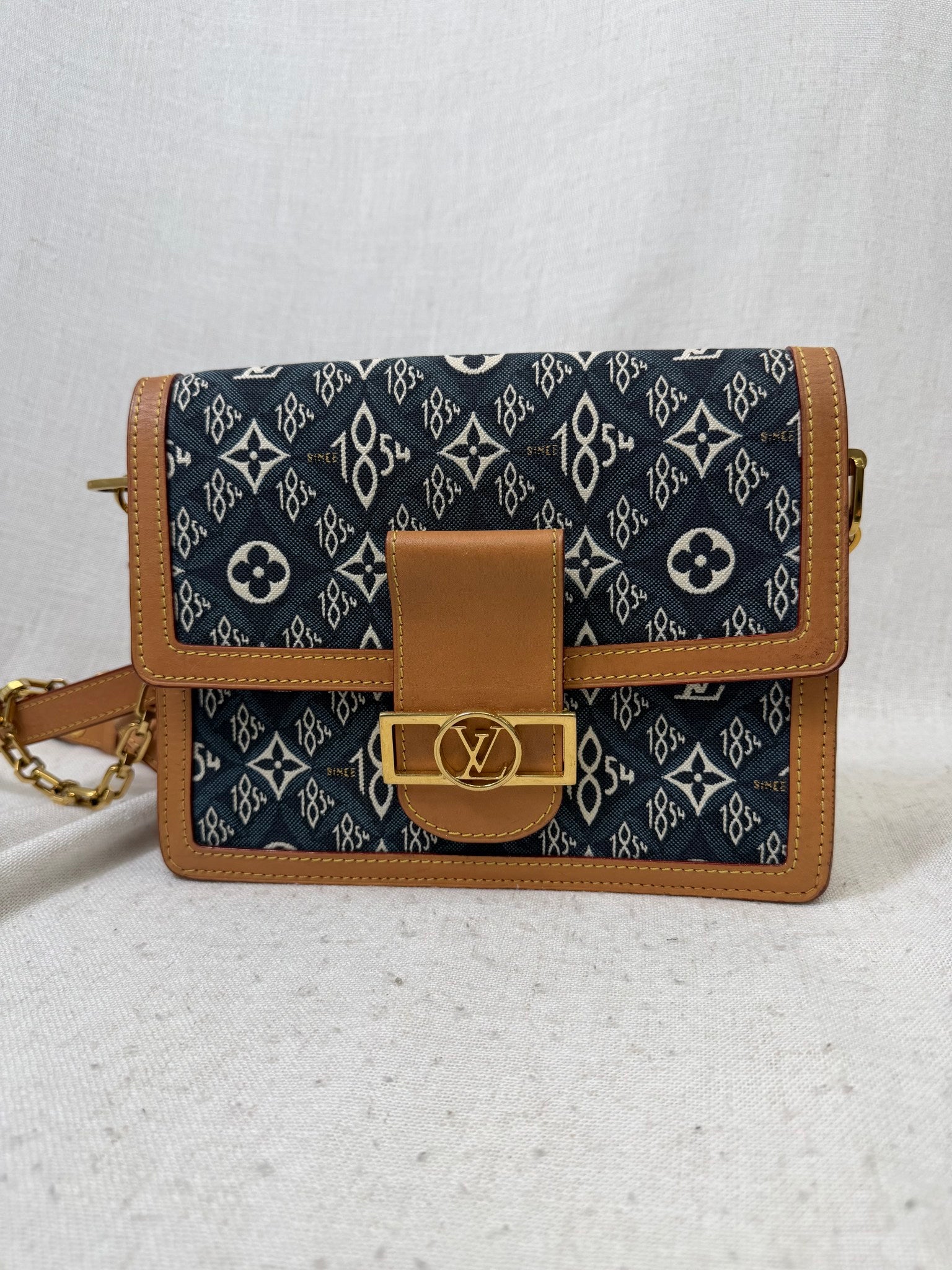 Louis Vuitton Blue Canvas Monogram Dauphine MM Bag 