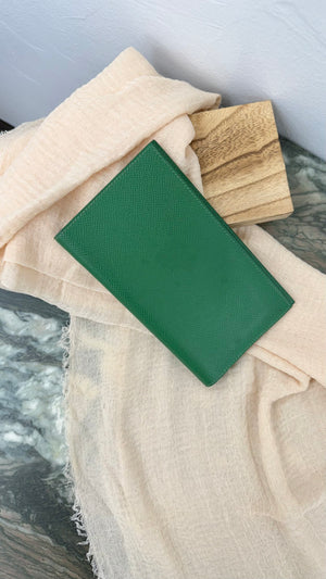 Hermes Green Epsom Leather Agenda Notebook Cover